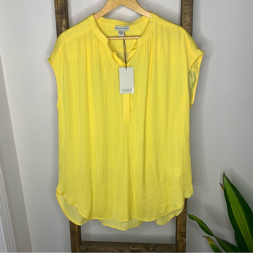 Adrienne Vittadini Yellow Blouse